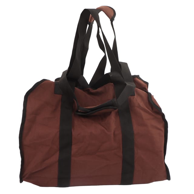 Große und robuste Tragetasche für Brennholz aus strapazierfähigem Canvas für den Außenbereich, ideal für Camping, Picknicks und Grillabende.