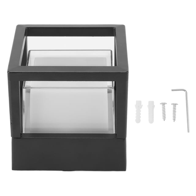 Wasserdichte, würfelförmige LED-Wandleuchte für den Außenbereich, warmes Licht für Garten, Terrasse, Zaun, 85–265 V