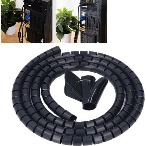 Spiralkabel-organizer-schlauch, 20-mm-kabeltrommel Zur Kabelführung Von Tv-, Pc- Und Bürokabeln, 2 M