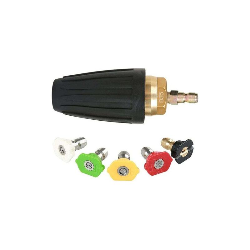 Dbbegk Rotations-turbodüse, 1,8 Gpm, 3000 Psi, 035 Für Hochdruckreiniger, 1/4-zoll-rotations-turbodüse, Schnellanschluss, Hochdruckreiniger-zubehörset