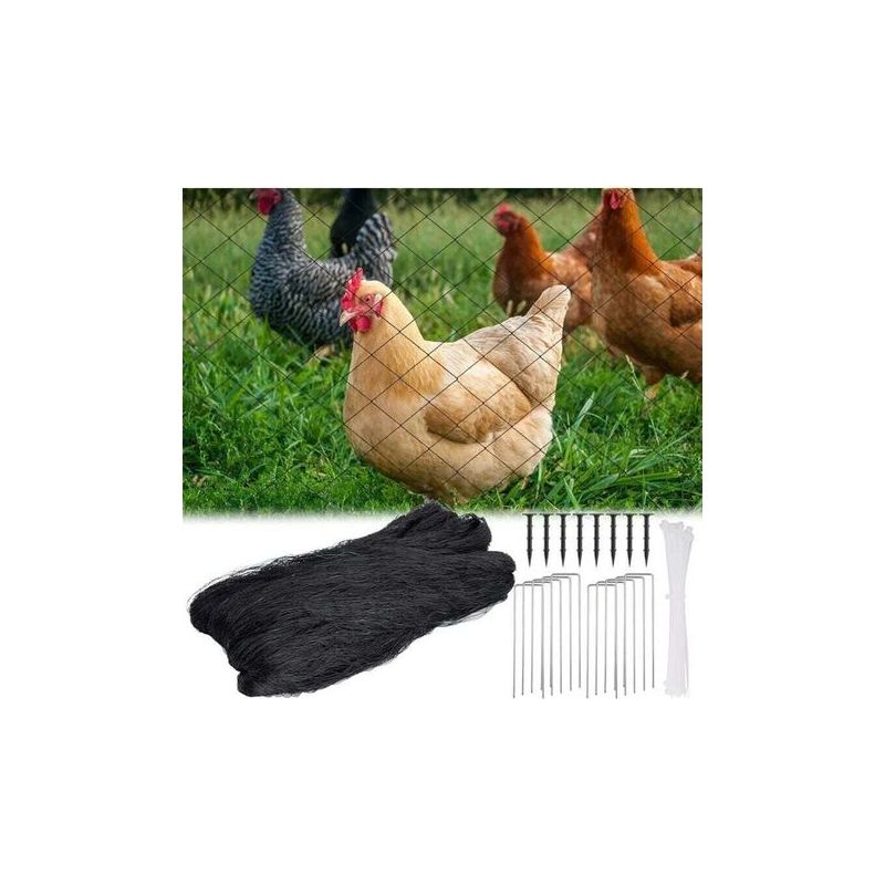 Dbbegk Vogelschutznetz 7,6 X 15,2 M Mit 2,5 Cm Maschenweite, Wiederverwendbares Gartennetz Für Hühnerställe, Nylon-geflügelnetz Für Wildzäune Zum Schutz Von Obstbäumen