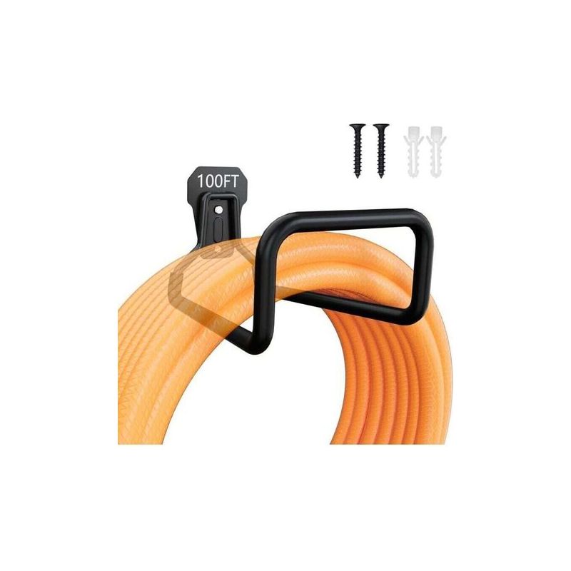 Dbbegk An Der Wand Montierter Gartenschlauchhalter, Robuster Schlauchhalter Für Den Außenbereich, Schlauchtrommeln Aus Metall, Schlauchhaken Mit 4 Schrauben Für Erweiterbaren Gartenschlauch, Wassersch