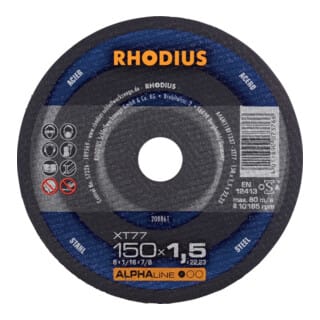 XT77, 25 Stück, 150 x 1,5 mm, Trennscheibe - Rhodius