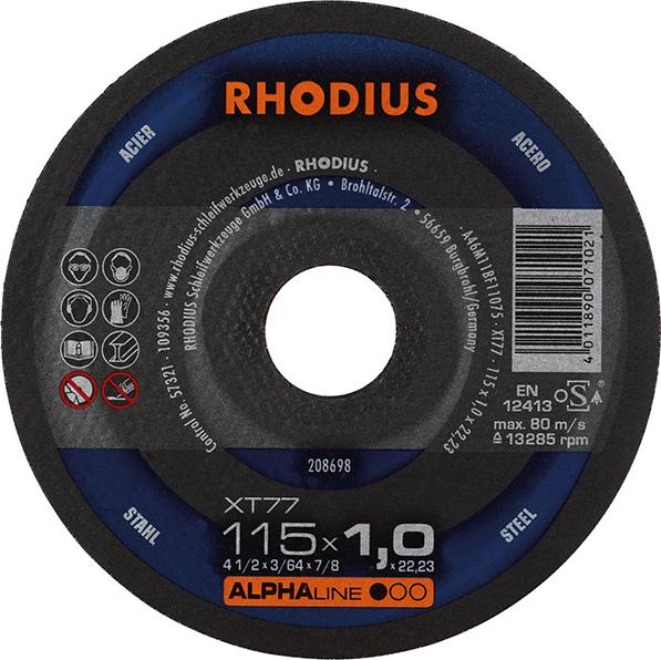 XT77, 100 Stück, 115 x 1,0 mm, Trennscheibe - Rhodius