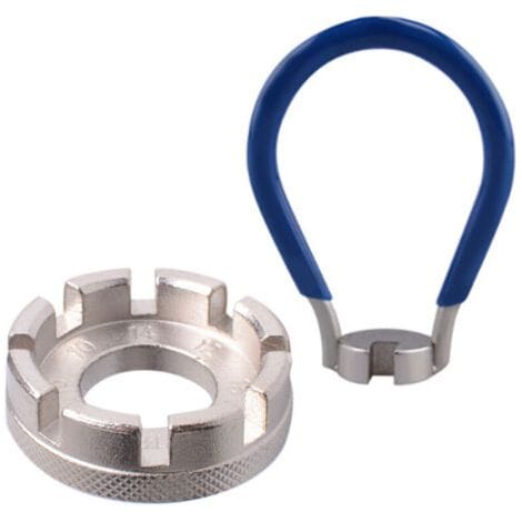 Fahrradspeichenschlüssel, Speichenwerkzeug, Universal-speichenschlüssel, Speichenwerkzeug Für Fahrradschlüssel, 10-15 Gauge Für Fahrräder, Elektrofahrzeuge (silber Und Blau)
