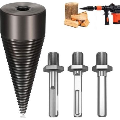 50-mm-schraubkegel Für Holzspalter – Hochwertiger Stahl – Scharfe Bohrspitze Und Rutschfeste Rillen – Für Hartholz Und Teakholz