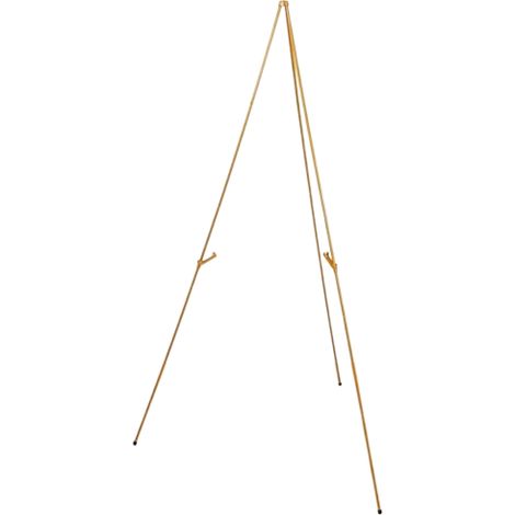 Zusammenklappbarer Und Einziehbarer Dreieckiger Metall-displayständer -0311, Klappständer (5 Metallsegmente), Verbesserte Goldausführung - Mit Schnalle