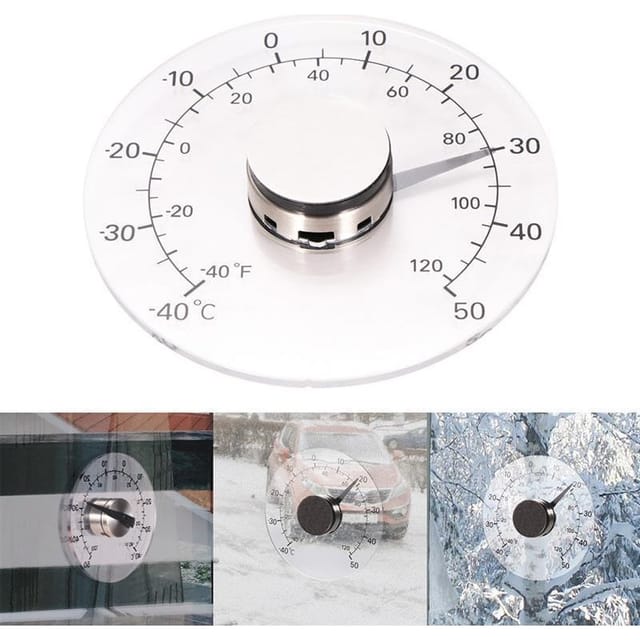 Digitales Fensterthermometer Für Den Außenbereich, Wasserdichtes Temperaturmessgerät, 10,7 Cm