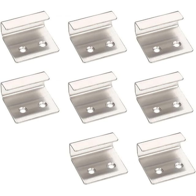 Set mit 8 Edelstahl-Fliesenaufhängern für 15 mm dicke Fliesen, Spiegelbefestigungsset, stabiler Präsentationsständer für Keramikfliesen (silber)