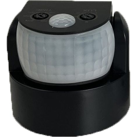 Bewegungsmelder Für Den Außenbereich (schutzart Ip65), 180°/360° Drehbar, Infrarotsensor, 12 M Reichweite, 240 V, Anthrazit, Mit Dämmerungssensor