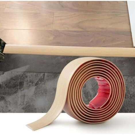 2 M Lange Übergangsleiste, Selbstklebende Pvc-leiste, Übergangsprofil Für Bodenbeläge, Für Den Übergang Zwischen Fliesen Und Holzböden, 4 Cm, Beige Eichenmaserung
