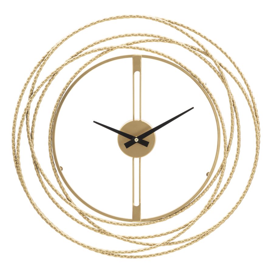 Wanduhr Mit Goldenen Streifen, Ø 50 X 4 Cm