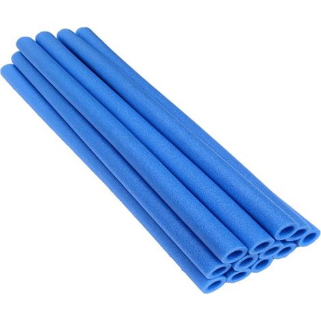 16-teiliges Set Aus Blauen Schaumstoff-trampolinpolsterrohren, Schwammschutzhülle Und 88 Cm Hoher Trampolinleiter