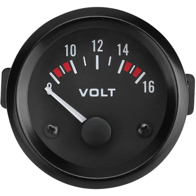Universelles 12V-Autovoltmeter, universeller 2" 52mm Zeigeranzeiger, Spannungsmesser, Voltmeter.