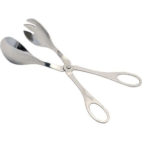 Salatzange Aus Edelstahl, Scherenförmig, Langlebig Und Ergonomisch, Ideal Für Grillgerichte Und Frische Salate