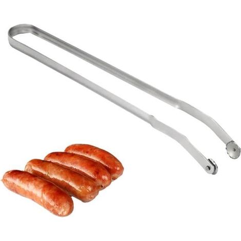 2 Wurstzangen, 38 Cm Lang, Aus Edelstahl, Für Grill Und Küche Im Freien
