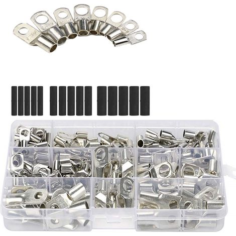 Sortiment Mit 240 Rohrösen, Ösen, Laschen, Kabelschuhen, Ringsätzen, 6-35 Mm²