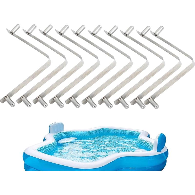 Schmetterlings-v-clips, 10 Stück, Edelstahl.