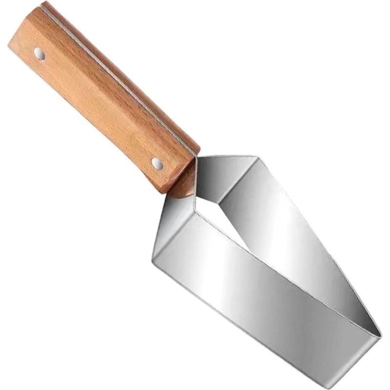Und Ergonomischer Dreieckiger Wassermelonenschneider Mit Holzgriff