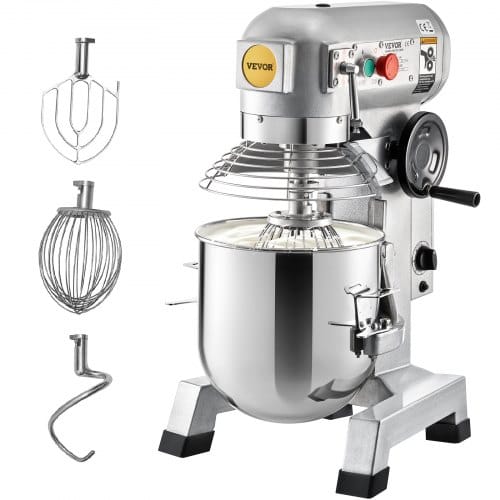 Mophorn - Vevor Küchenmaschine Scheffler 1100w Knetmaschine, 33 L Küchenmaschine, Teigmaschine,3 Geschwindigkeiten, Inklusive, Knethaken, Flachrührer, Drahtseil, Knetmaschine Mit Timerfunktion