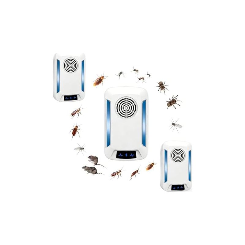 Ultraschall-mückenabwehrgerät, 2er-pack, Nagetier- Und Insektenschutz, Effektiv Für Den Innenbereich – Einfach Anschließen Und Loslegen, Geräuschloser Betrieb Für Schlafzimmer, Wohnzimmer Und Büro – 1