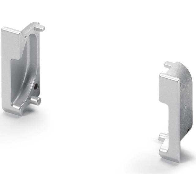 Hettich - Griffl.-Endstück, Set, Spira, 115298, zum Einfräsen, Zink aluminiumoptik