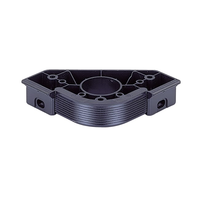 Hettich - Sockelverstellfuß-Gleiter, Planform 79693, m.Aufnah.f.Blendenhalt., kf schwarz