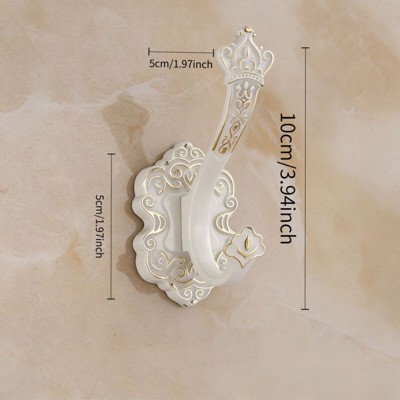 Taishengda – Set Aus Drei Elfenbeinfarbenen Haken Im Kronenstil Mit Antik-finish, Inklusive Schraubbefestigungen. Ideal Zum Aufhängen Von Handtüchern, Schlüsseln, Taschen, Hüten Und Bademänteln.
