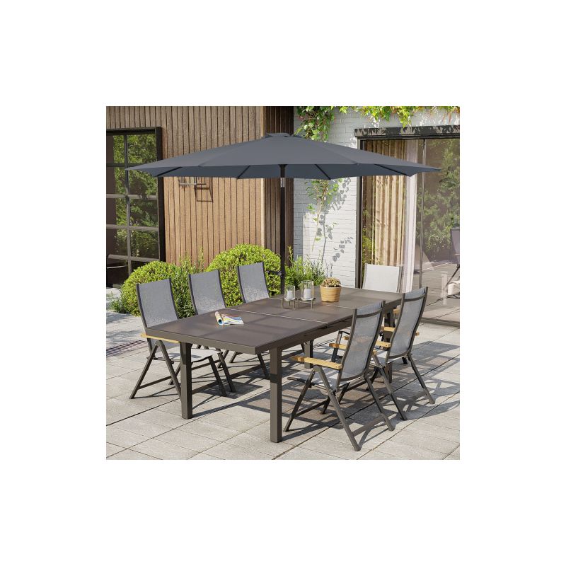 Taishengda - Faltbarer Sonnenschirm Mit 300 Cm Durchmesser, Praktischer Reiseschirm, Funktionaler Strandschirm Für Balkon, Garten, Strand Und Außenbereich