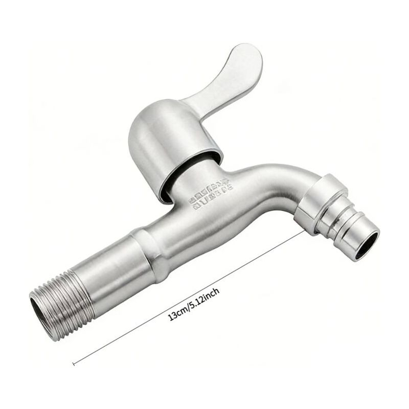 Taishengda - Gartenarmatur Aus Edelstahl 304, Adapter Für Wandmontierte Außenarmaturen, Geeignet Für Gärten, Balkone, Mopps, Spülbecken Usw. (präzisionsgeformter Griff 7017, Nd15)