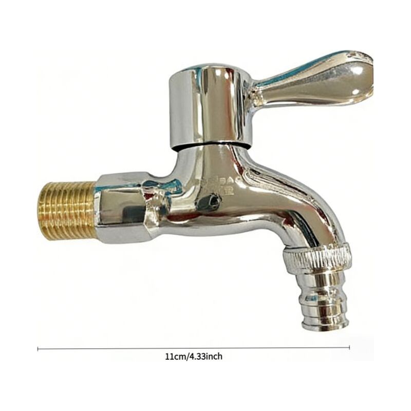 Taishengda - 304 Edelstahl-gartenarmatur-adapter Für Wandmontierte Außenarmaturen, Geeignet Für Gärten, Balkone, Mopps, Spülbecken Usw. (t012, Kupferspitze, Konischer Auslauf, Dn15)