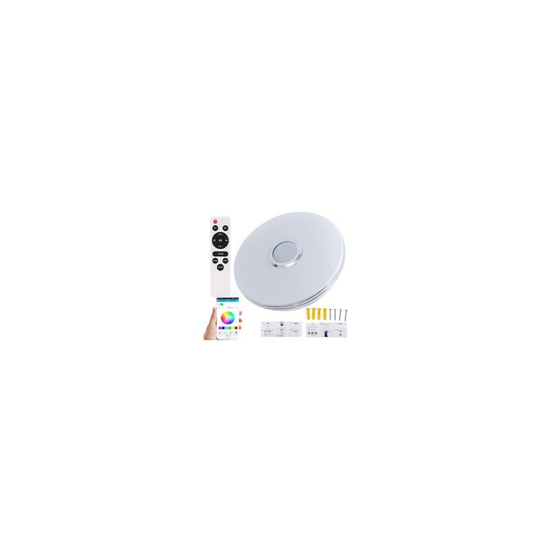 Taishengda 30cm Rgb 36w Bluetooth Led-deckenleuchte Mit Lautsprecher Und Fernbedienung, Mehrfarbige Runde Lampe Für Wohnzimmer/schlafzimmer