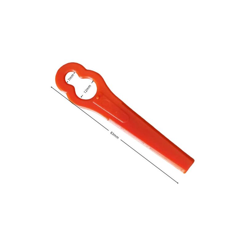 Taishengda-100 Kunststoffmesser Für Akku-rasentrimmer Bg-ct 18 Li, Rg-ct 18/1 Li, Ge-ct 18 Li (orange, Große Löcher 12 Mm, Kleine Löcher 7 Mm)