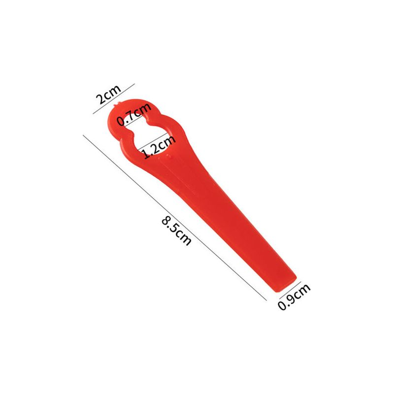 Taishengda-100 Kunststoffmesser Für Akku-rasentrimmer Bg-ct 18 Li, Rg-ct 18/1 Li, Ge-ct 18 Li (rot, Große Löcher 12 Mm, Kleine Löcher 7 Mm)