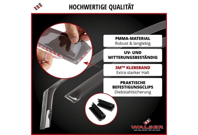Walser - Windabweiser für Renault Captur ii 01/2020-Heute, Passform Windabweiser Set für Fahrer- und Beifahrerseite, 2 Stück