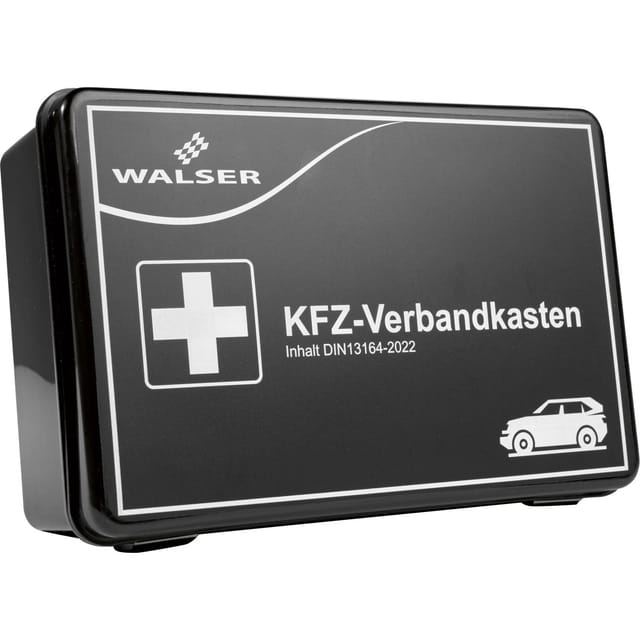 Kfz Verbandskasten din 13164:2022 schwarz, 220x150x75 mm Schweiz