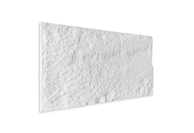 Hexim - Steinoptik Felsen Platten 120x60cm pu Wandverkleidung 0,73qm 3D Paneele Bruchstein Dekor: 1 Paneel, A002-01 White