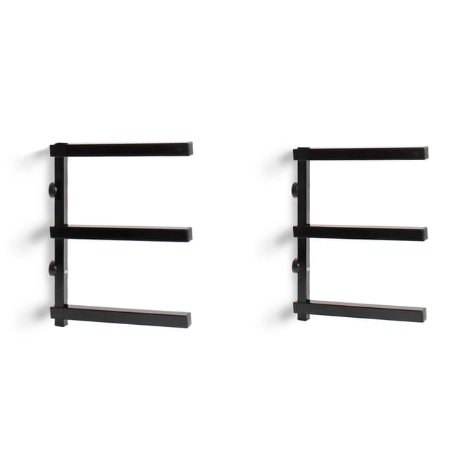 2x Metallregal zur Holzlagerung, 310 x 30 x 455 mm, Kragarmregal mit 3 Etagen, Schwerlastregal 50 kg pro Ebene in Schwarz - Xpotool