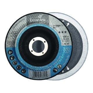 Erzett Kehlnahtschleifscheibe u-edge pro 125 mm Korn 40 - Lukas