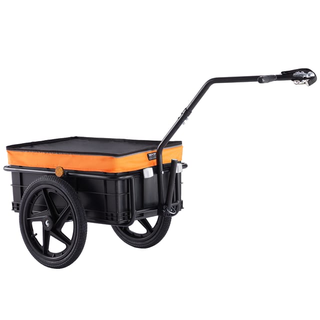 Mophorn - Vevor Fahrradanhänger, 40 Kg Tragkraft, Transportanhänger, Faltbar Und Kompakt Verstaubar, Mit Universalkupplung, Wasserdichte Abdeckung, 40,6 Cm Räder, Passend Für 640-711 Mm Große Fahrradräder