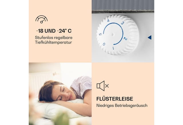 Klarstein - Mini Gefrierschrank, Klein & Leise, Freistehender Gefrierschrank, 35L Kleiner Gefrierschrank, Tiefkühlschrank mit Eiswürfelform &