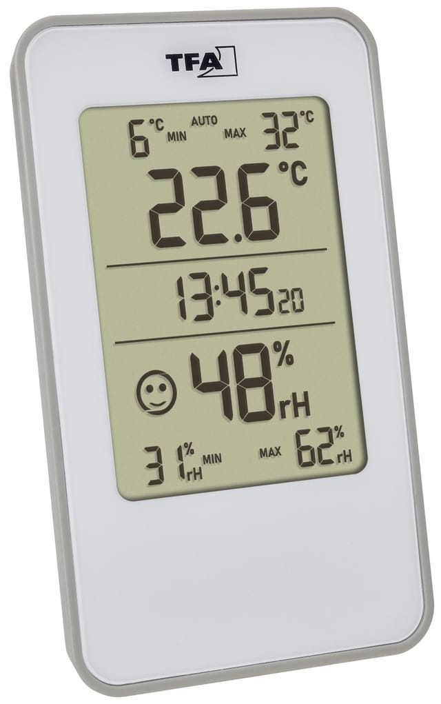 TFA Dostmann Digitales Thermo-Hygrometer Thermo-/Hygrometer Weiß 30.5057.02