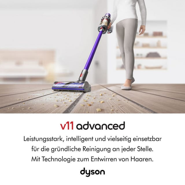 Dyson V11 Advanced Handstaubsauger Nickel, Lila Beutellos