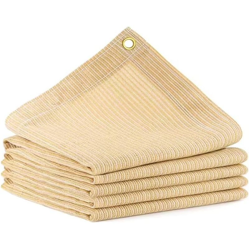Beigefarbenes Schattierungsnetz Mit Rand Und Wärmedämmung, Geeignet Für Sukkulenten Und Andere Grünpflanzen Auf Balkonen – Beige