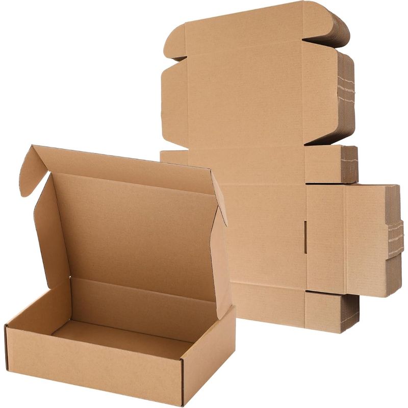 10 Aufbewahrungsboxen – Große Und Kleine Kraftpapierboxen Eignen Sich Ideal Zur Aufbewahrung Von Süßigkeiten Und Braunem Obst Und Gemüse.