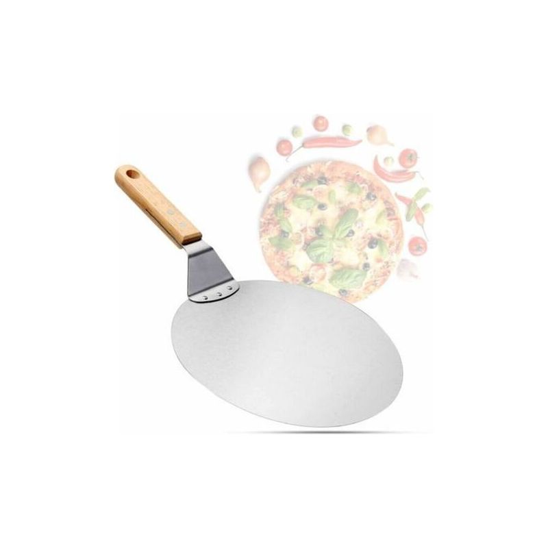 Pizzaschieber Aus Edelstahl Mit Holzgriff, Pizzasteinschieber, Brotschieber, Kuchenschieber, Pizzaschieber