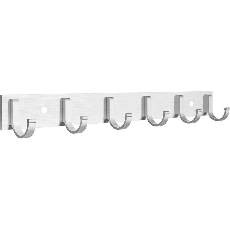 Kleiderstange Mit 6/8 Edelstahlhaken. Bademantelhaken. Wandgarderobe. Multifunktionale Haken Für Bad, Küche, Flur Und Schlafzimmer, Für Den Innen- Und Außenbereich.