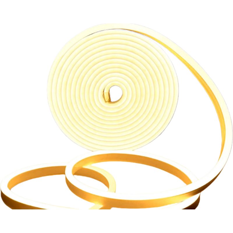 Neon-led-streifen – 5 M, Warmweiß. Einfache Installation – Energiesparend – Für Den Innen- Und Außenbereich Geeignet.