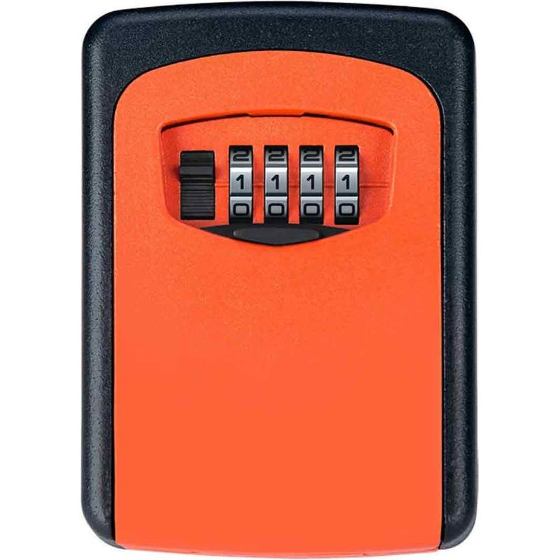 Wandmontierter Schlüsselsafe Aus Aluminium Mit 4-stelligem Code, Für Zuhause, Büro Oder Außenbereich. Farbe: Orange.