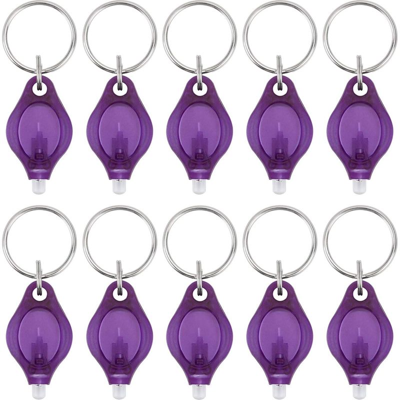 10 Mini-uv-schlüsselanhänger-taschenlampen, Die Zum Aufspüren Von Pässen, Ausweisen Und Bargeld Verwendet Werden Können.